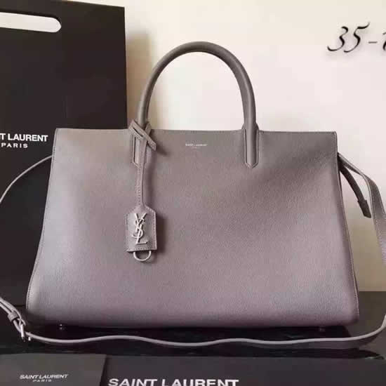 Replica Saint Laurent Medium Rive Gauche Bag In Grey Leather